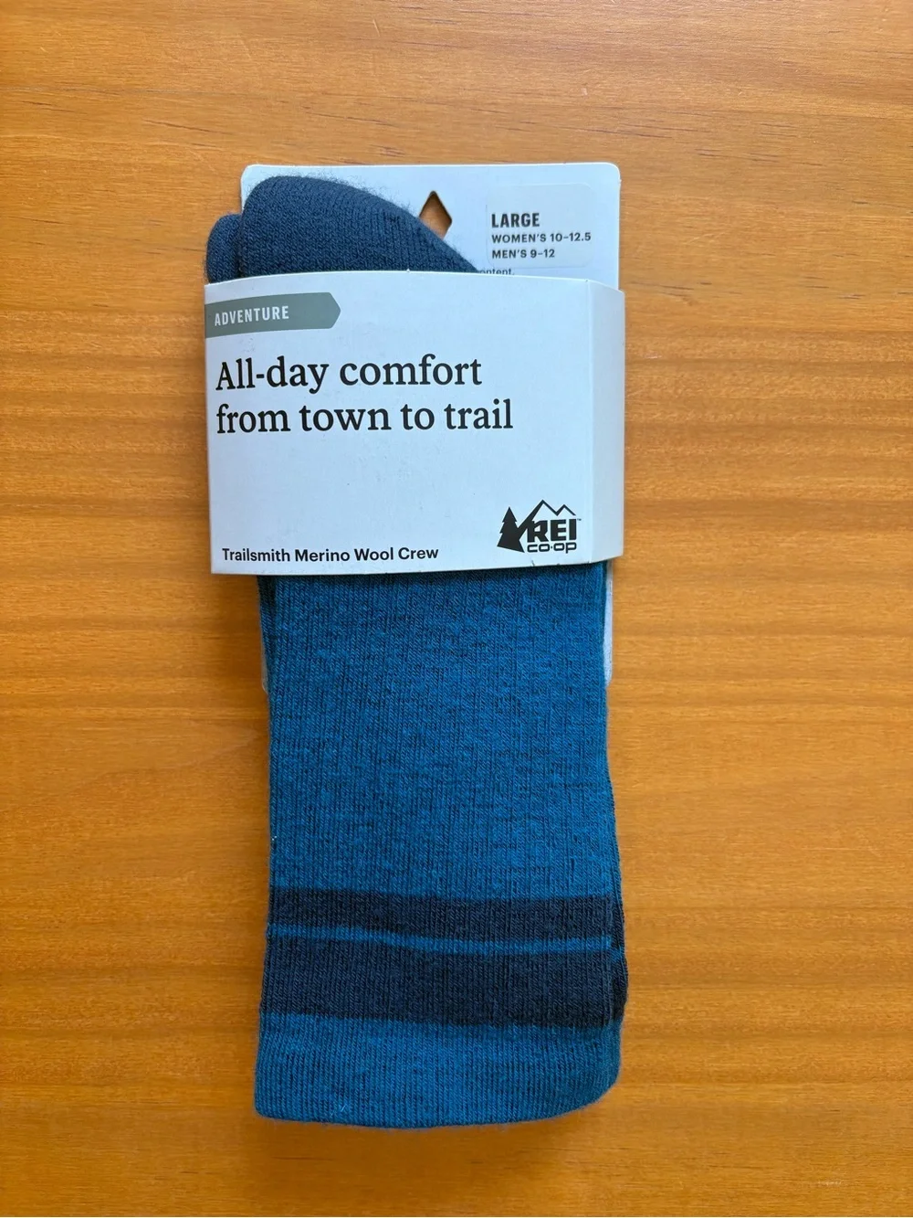 Trailsmith Merino Wool Crew Socks - Blue